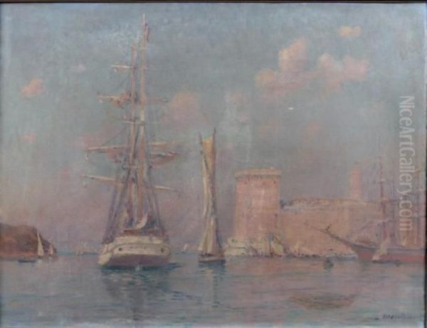 Marseille Oil Painting by Frederic Montenard