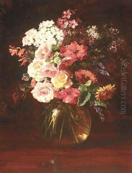 A Summer bouquet Oil Painting by Catherine M. Wood