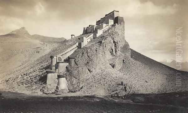 Kampa Dzong, Tibet, 1904 Oil Painting by John Claude White