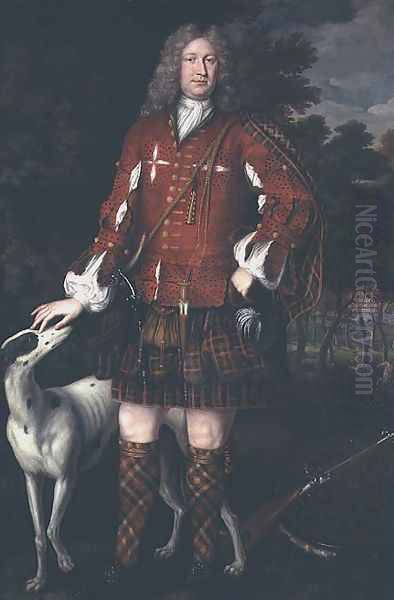 Portrait of Kenneth Sutherland, 3rd Lord Duffus (d.1732) Oil Painting by Richard Waitt