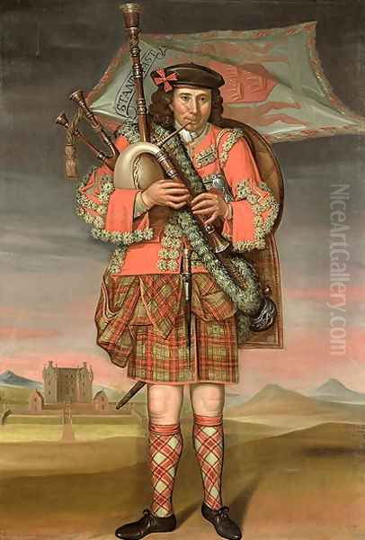 Portrait of William Cumming, Piper to the Laird of Grant, 1714 Oil Painting by Richard Waitt