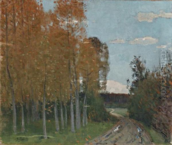 Chemin De Foret Oil Painting by Pierre Eugene Montezin