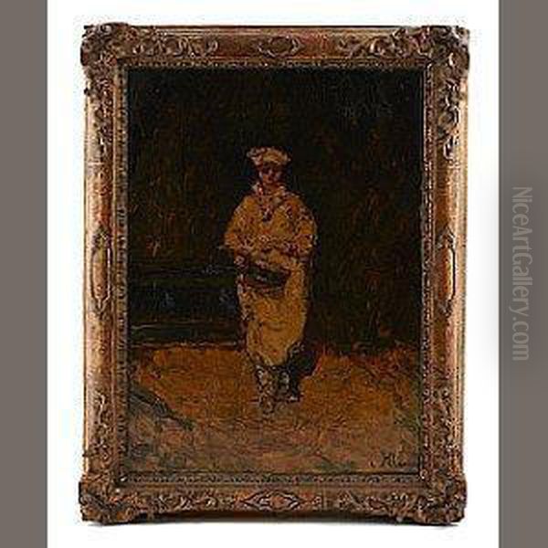 Le Patissier Oil Painting by Adolphe Joseph Th. Monticelli