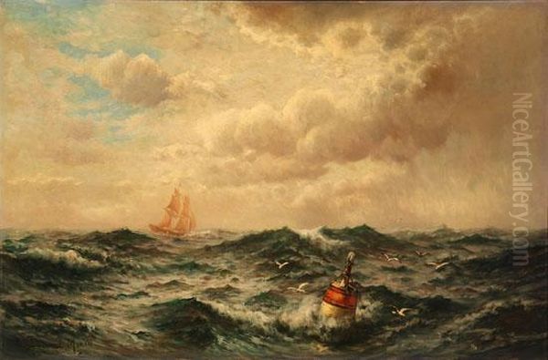 Harbor Entrance, After The Storm Oil Painting by Edward Moran