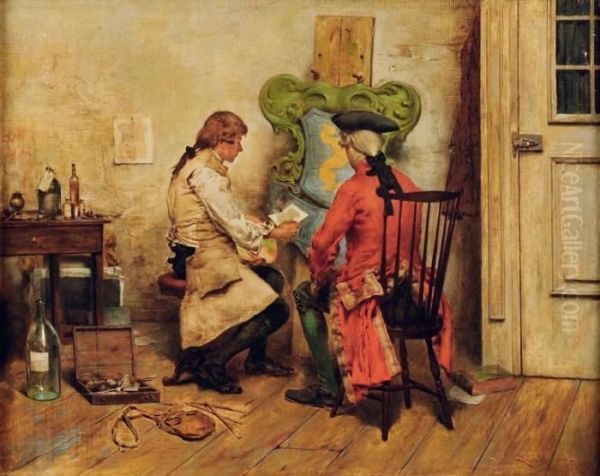 Dans L'atelier Oil Painting by Leon John Moran