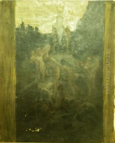 La Danse Des Nymphes Oil Painting by Gustave Moreau