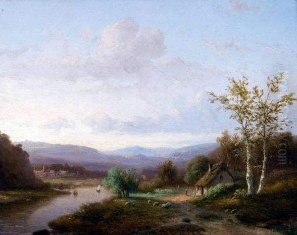 Rijnlandschap Oil Painting by Jan Evert Morel