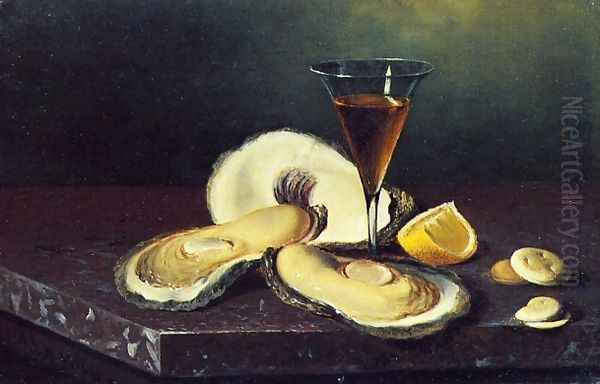 Still Life with Oysters Oil Painting by Andrew John Henry Way