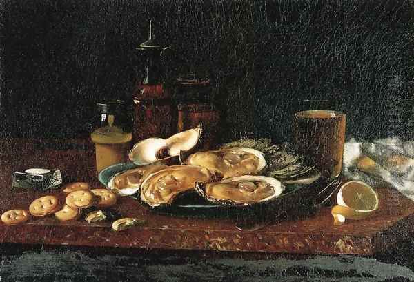 Still Life: Oysters on the Half Shell Oil Painting by Andrew John Henry Way