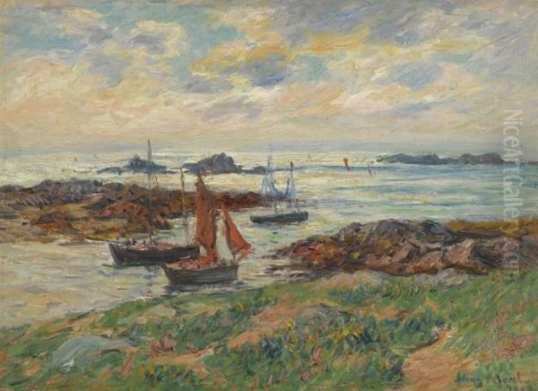 Les Glenans, Finistere Oil Painting by Henri Moret