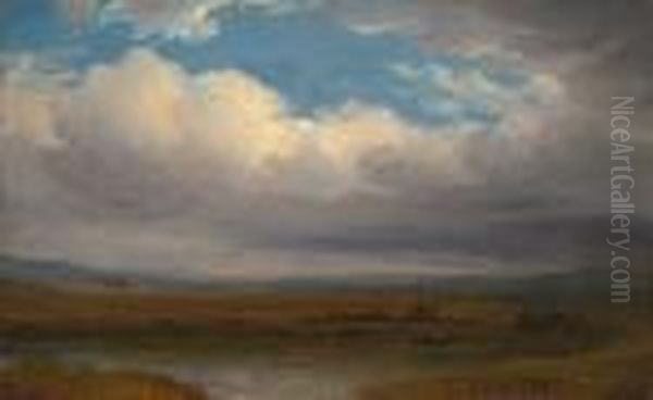 Gewitterwolken In Der Campagna Oil Painting by Carl Morgenstern