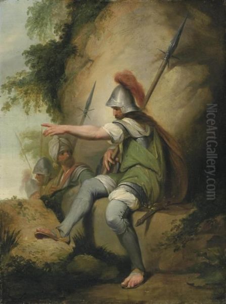 A Bandit Taking Up His Post Oil Painting by John Hamilton Mortimer