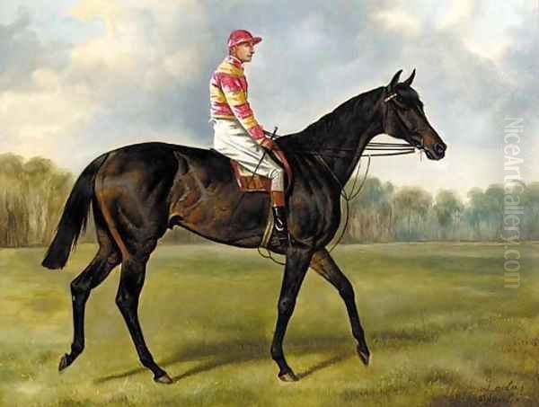 Ladas, with jockey up Oil Painting by Alfred Wheeler