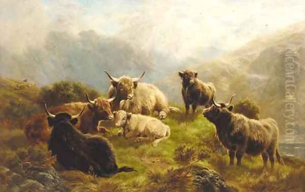 A family gathering Oil Painting by William Watson