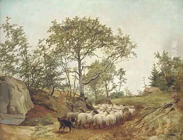 Counting the sheep Oil Painting by William Watson