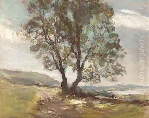 The lone tree Oil Painting by James Lawton Wingate