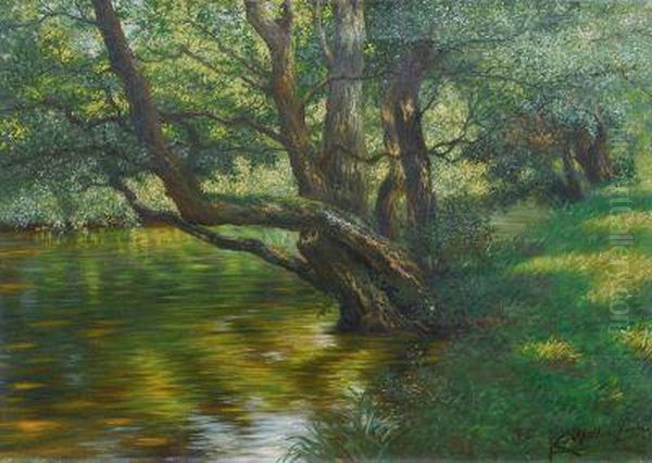 Am Alsterlauf Oil Painting by Karl Muller