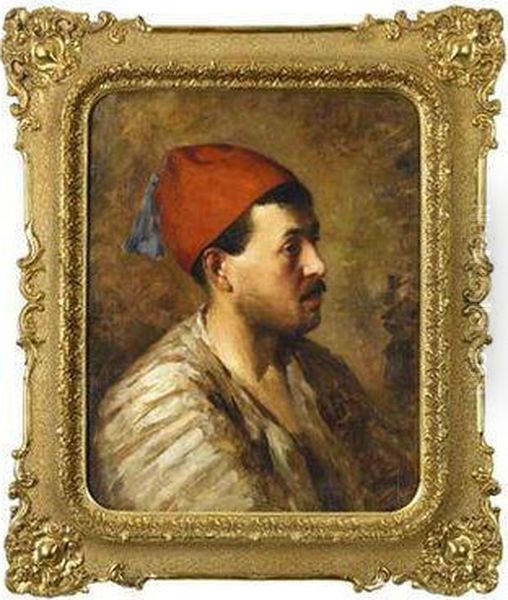 Turkischer Kaufmann Oil Painting by Leopold Carl Muller