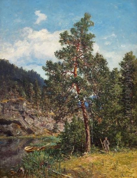 Fra Nordmarka Oil Painting by Morten Muller