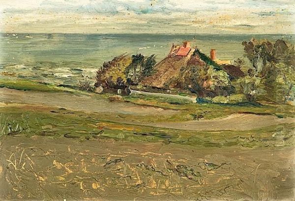 Grenzweg In Ahrenshoop Oil Painting by Paul Muller-Kaempff