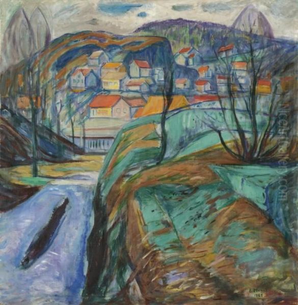 Kragero Om Varen Oil Painting by Edvard Munch