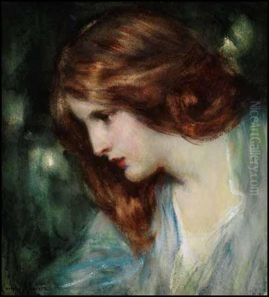 Portrait Of A Young Woman Oil Painting by Laura Adeline Muntz-Lyall