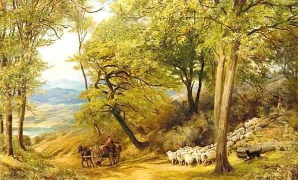 Down from the mountain Oil Painting by Henry Clarence Whaite