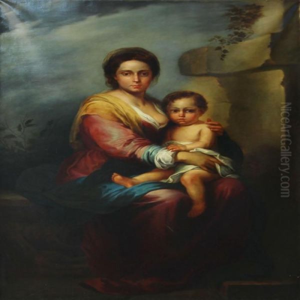 The Virgin Of The Rosary Oil Painting by Bartolome Esteban Murillo