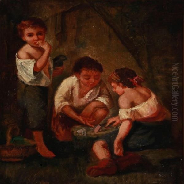 Boys Playing Dice Oil Painting by Bartolome Esteban Murillo