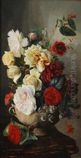 Florero Oil Painting by Jose Maria Murillo Y Bracho