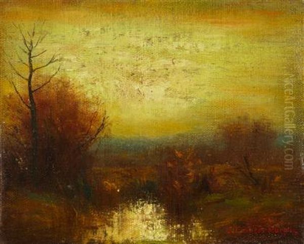 Evening Glow Oil Painting by John Francis Murphy