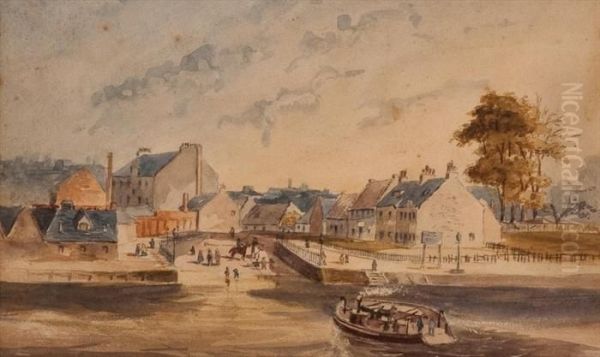 Renfrew Ferry Oil Painting by David Murray