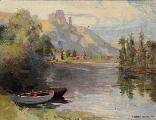 Chateau Gaillard At Les Andelys On The Seine Oil Painting by William Grant Murray