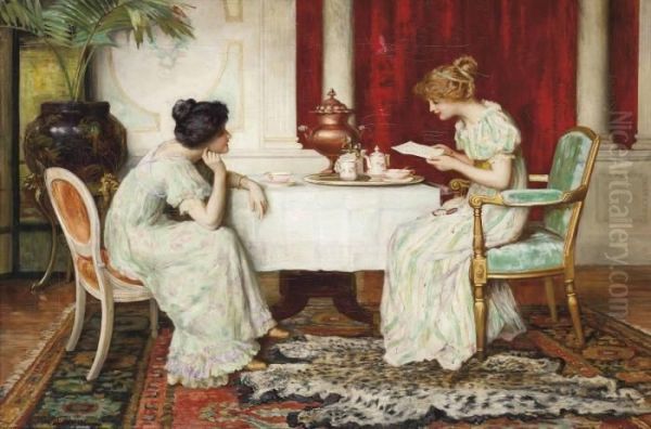 The Love Letter Oil Painting by Francis Sydney Muschamp