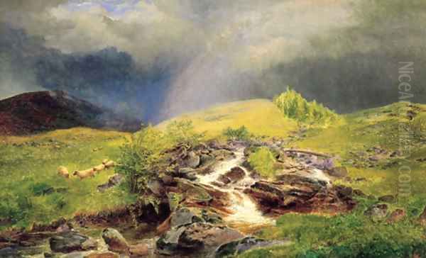 To sit on rocks, to muse o'er flood and fell Oil Painting by George Stanfield Walters