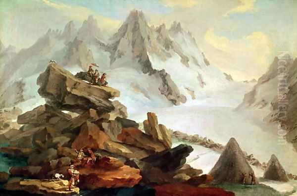 The Mountains at Lauteraar, 1776 Oil Painting by Caspar Wolf