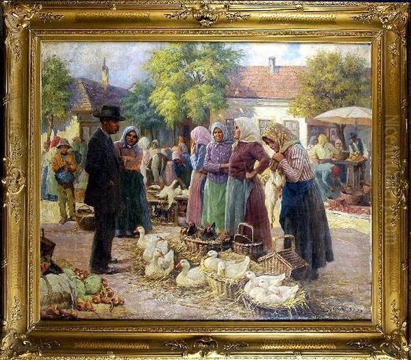 [scene De Marche] Oil Painting by Istvan Nagy