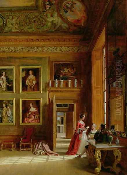 Hampton Court, 1849 Oil Painting by James Digman Wingfield