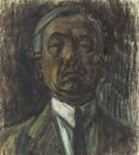 Self-portrait Oil Painting by Istvan Nagy