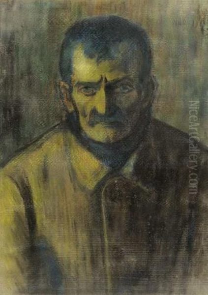 Old Transsylvanian Man Oil Painting by Istvan Nagy