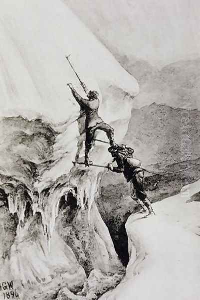 Is it Possible, from Scrambles Amongst the Alps, by Edward Whymper, published 1871 Oil Painting by Edward Whymper