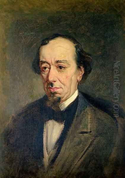 Benjamin Disraeli, Earl of Beaconsfield, 1877 Oil Painting by Theodore Blake Wirgman