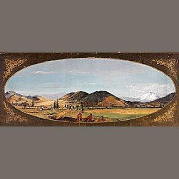 View Of Yreka Oil Painting by Ernest Narjot