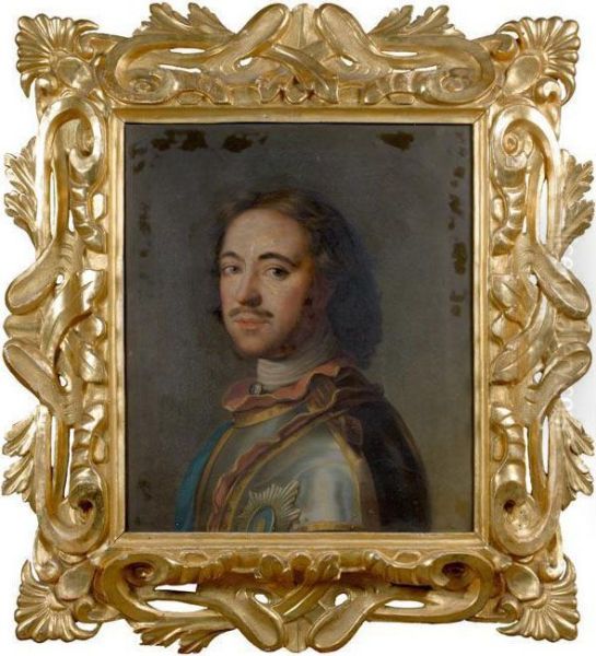 Portrait Du Tzar Pierre Le Grand Oil Painting by Jean-Marc Nattier