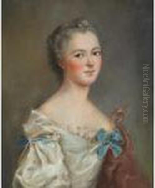 Portrait Of A Lady Oil Painting by Jean-Marc Nattier