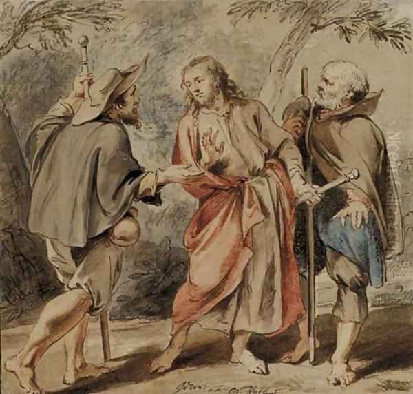 The Road to Emmaus Oil Painting by Jacob de Wit