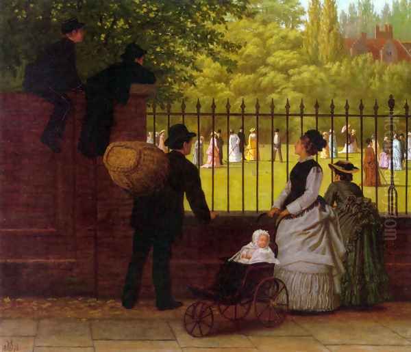 The Croquet Game Oil Painting by Ormsby Wood