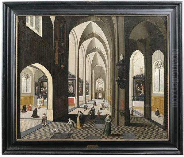 Kircheninterieur Mit Reicher Figurenstaffage Oil Painting by Peeter, the Elder Neeffs