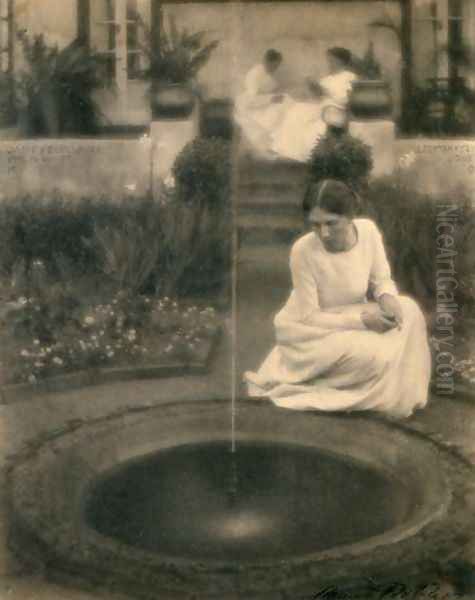 The Fountain Oil Painting by Clarence Henry White