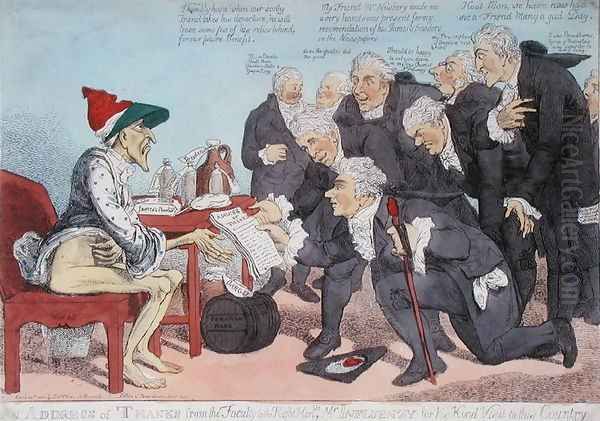 An Address of Thanks from the Faculty to the Right Hon. Mr. Influenzy for his Kind Visit to the Country, 1803 Oil Painting by James West